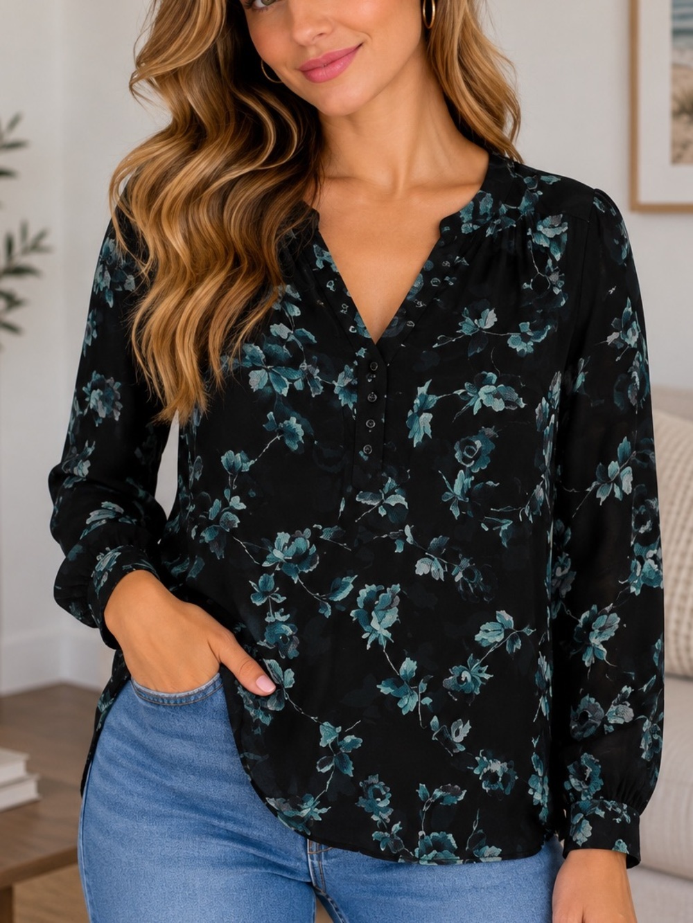 Rock & Republic Floral‎ Top